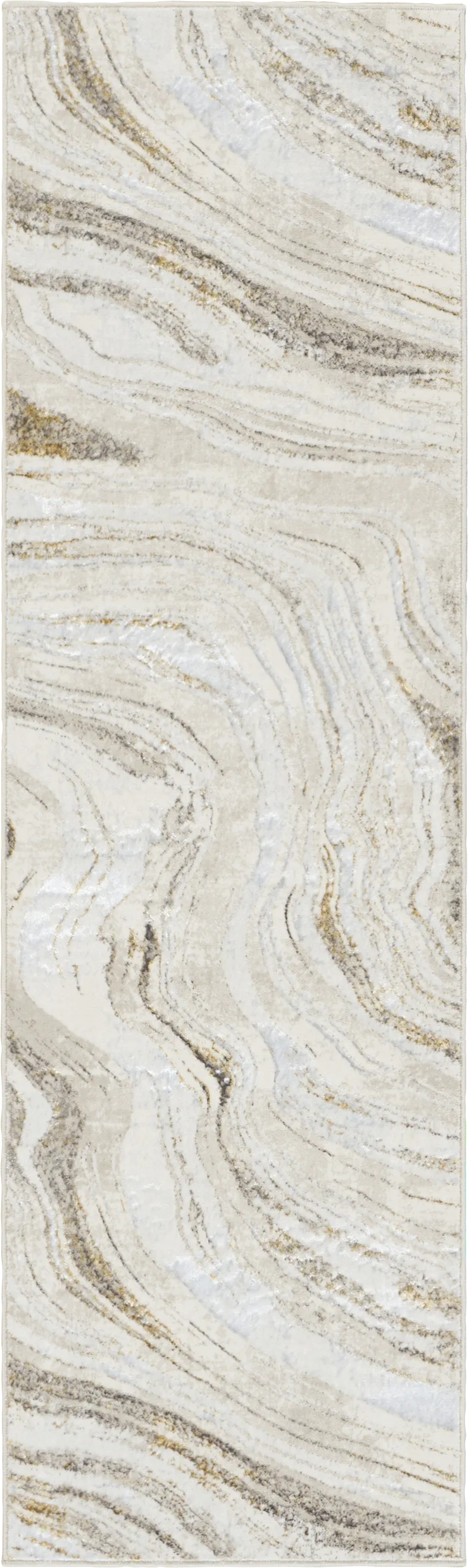 Caulgan Gray/Gold 2'3 x 7'6 Runner Rug - Thumbnail - Image 1