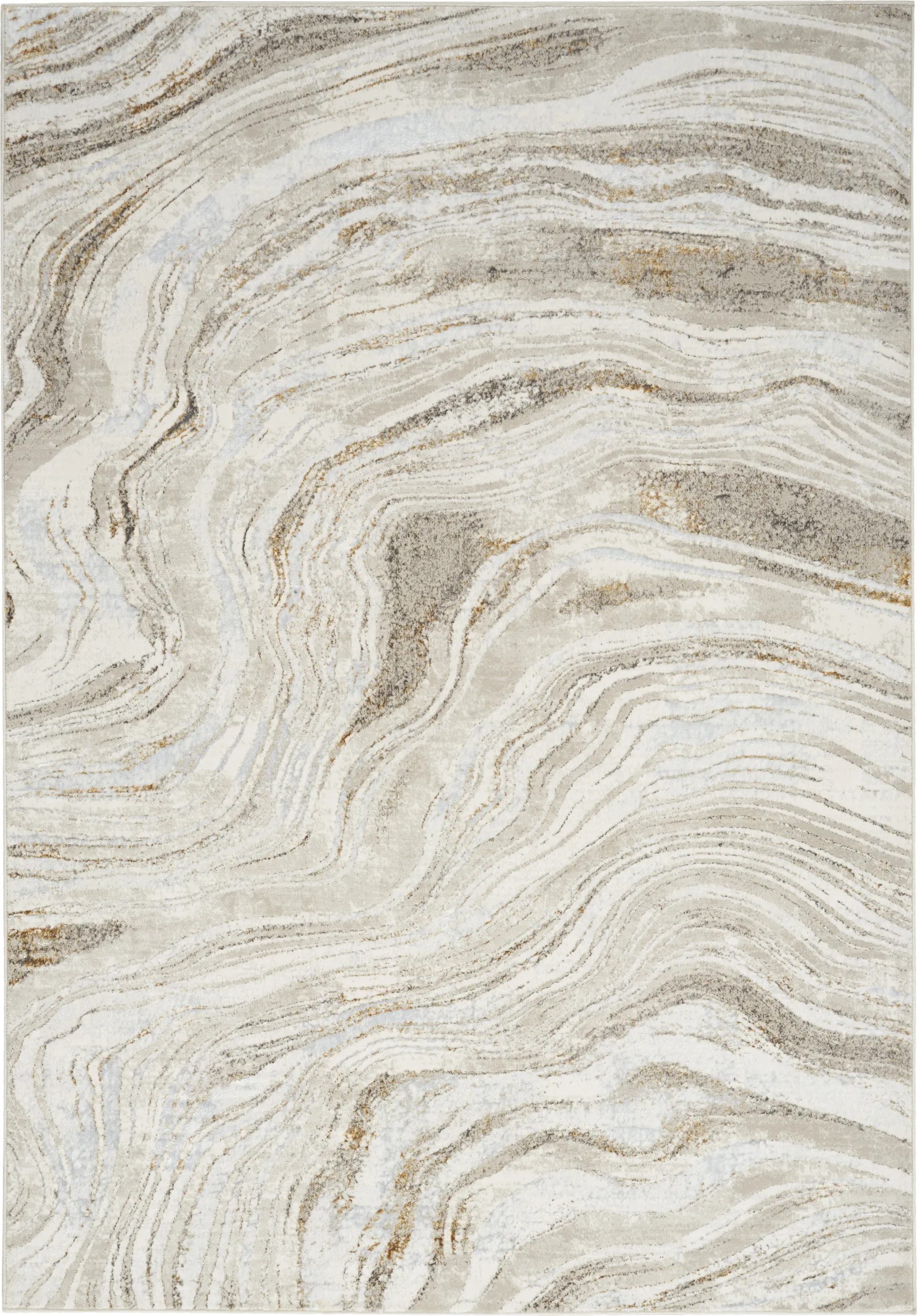 Caulgan Gray/Gold 5'3 x 7'3 Rug - Image 1