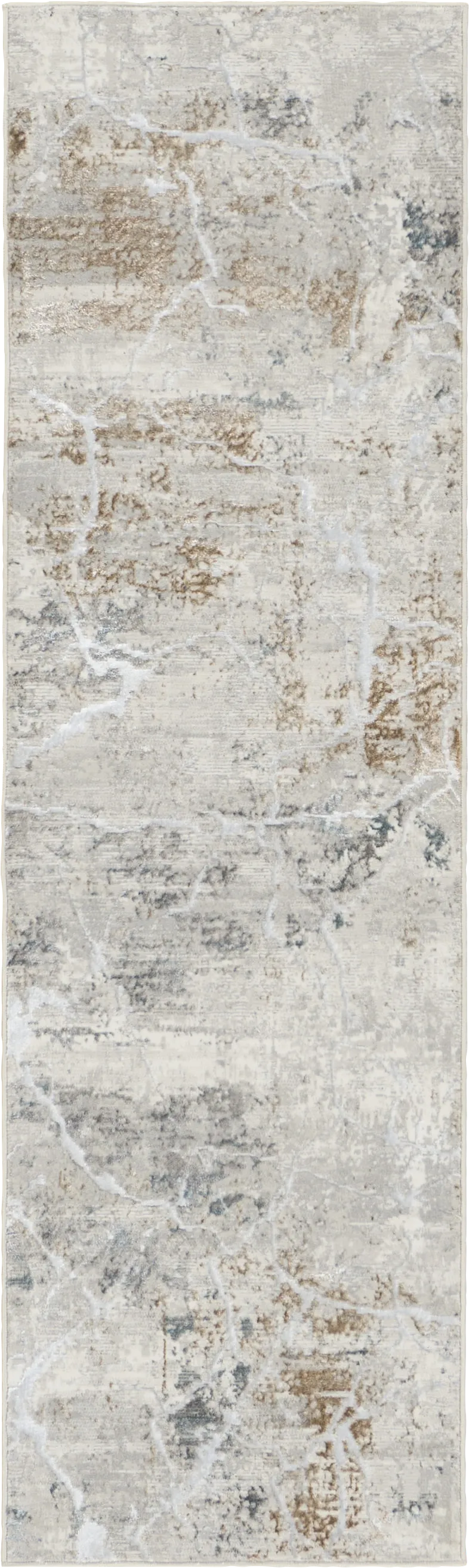 Warbell Gray/Multi 2'3 x 7'6 Runner Rug - Image 1