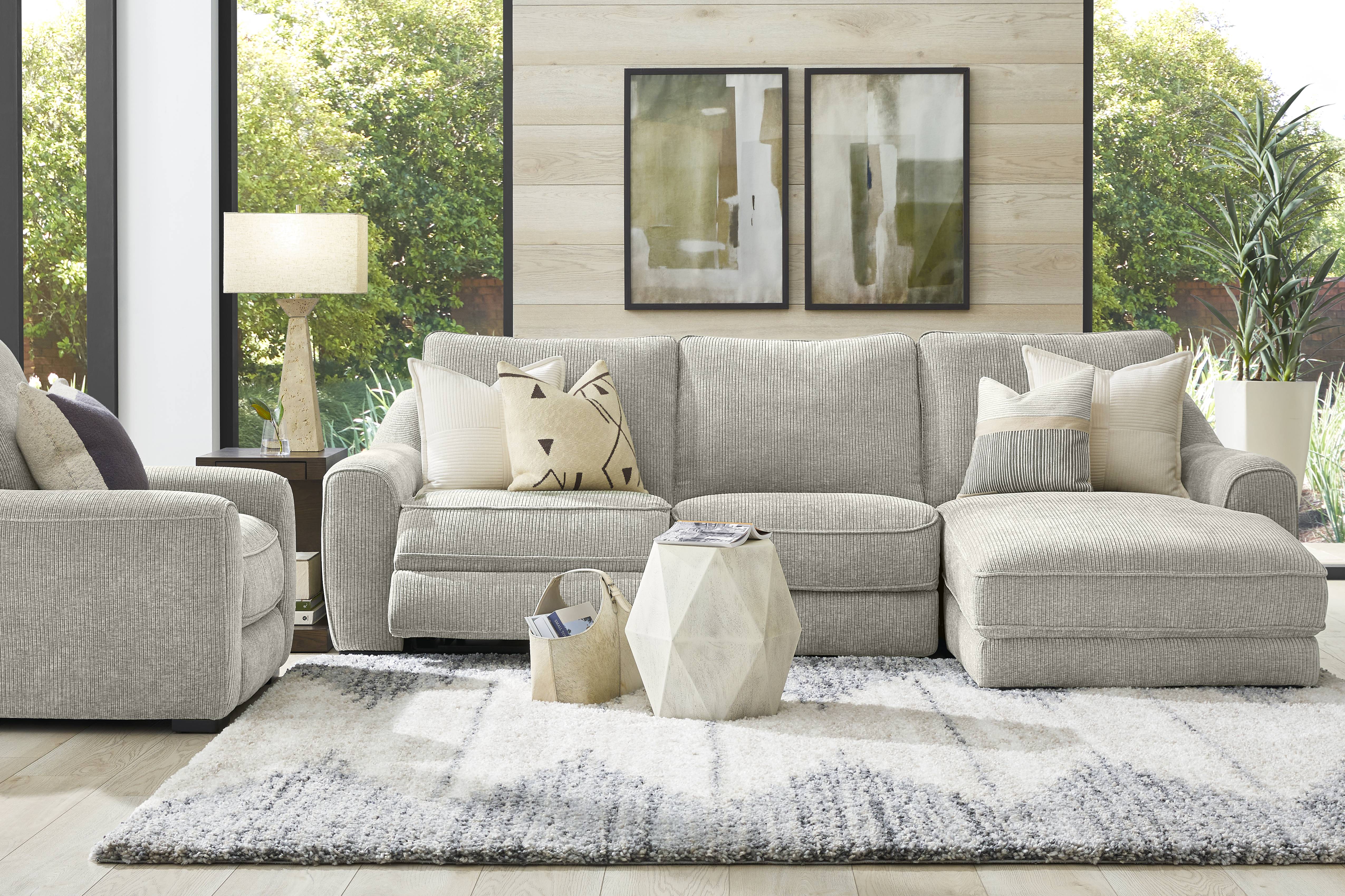 Somerset Gray 3 Pc Dual Power Reclining Sectional - Thumbnail - Image 2