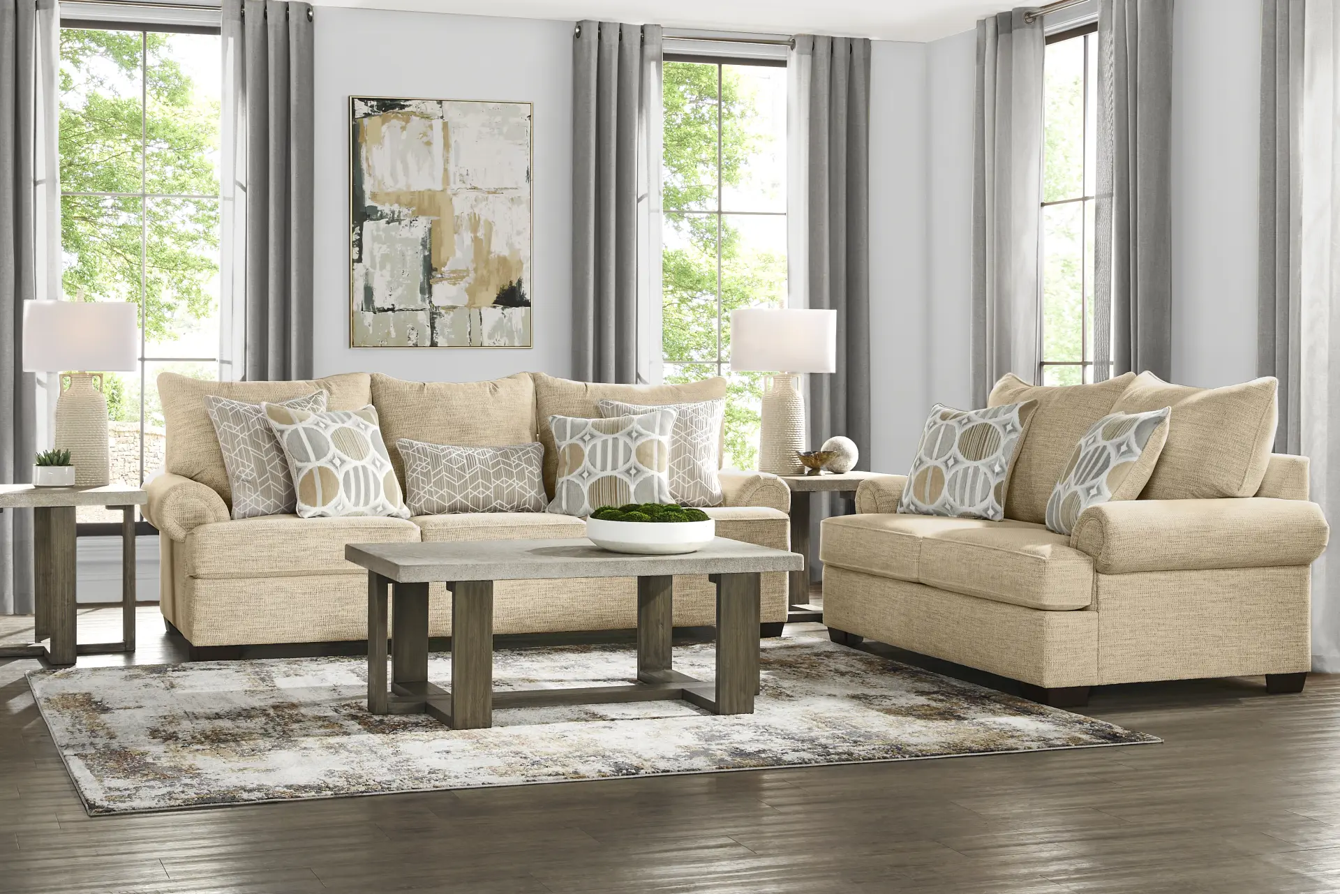 Reyna Point Tan 2 Pc Living Room