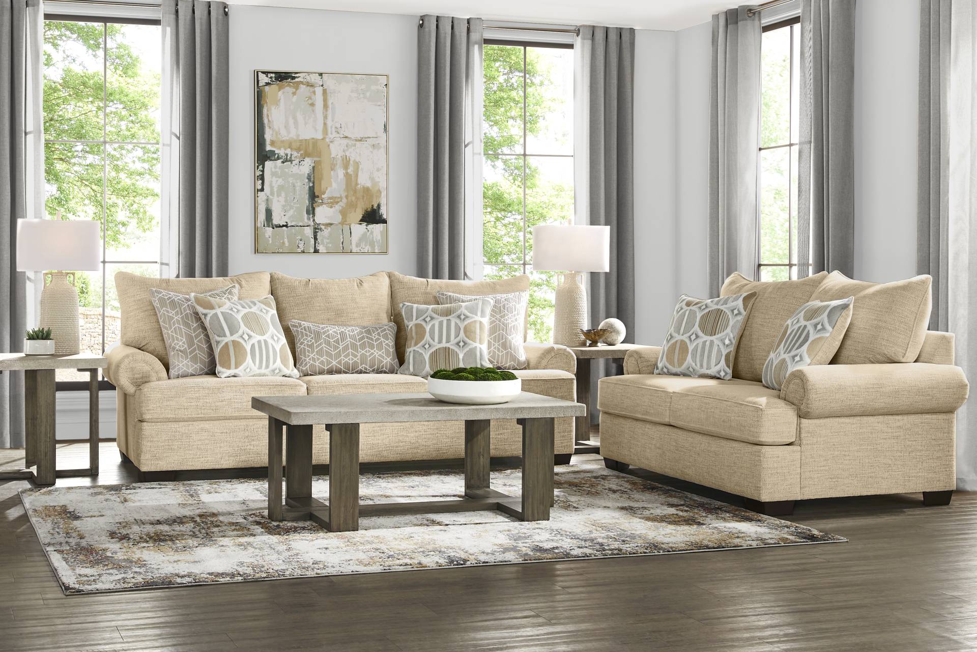 Reyna Point Tan 2 Pc Living Room full room