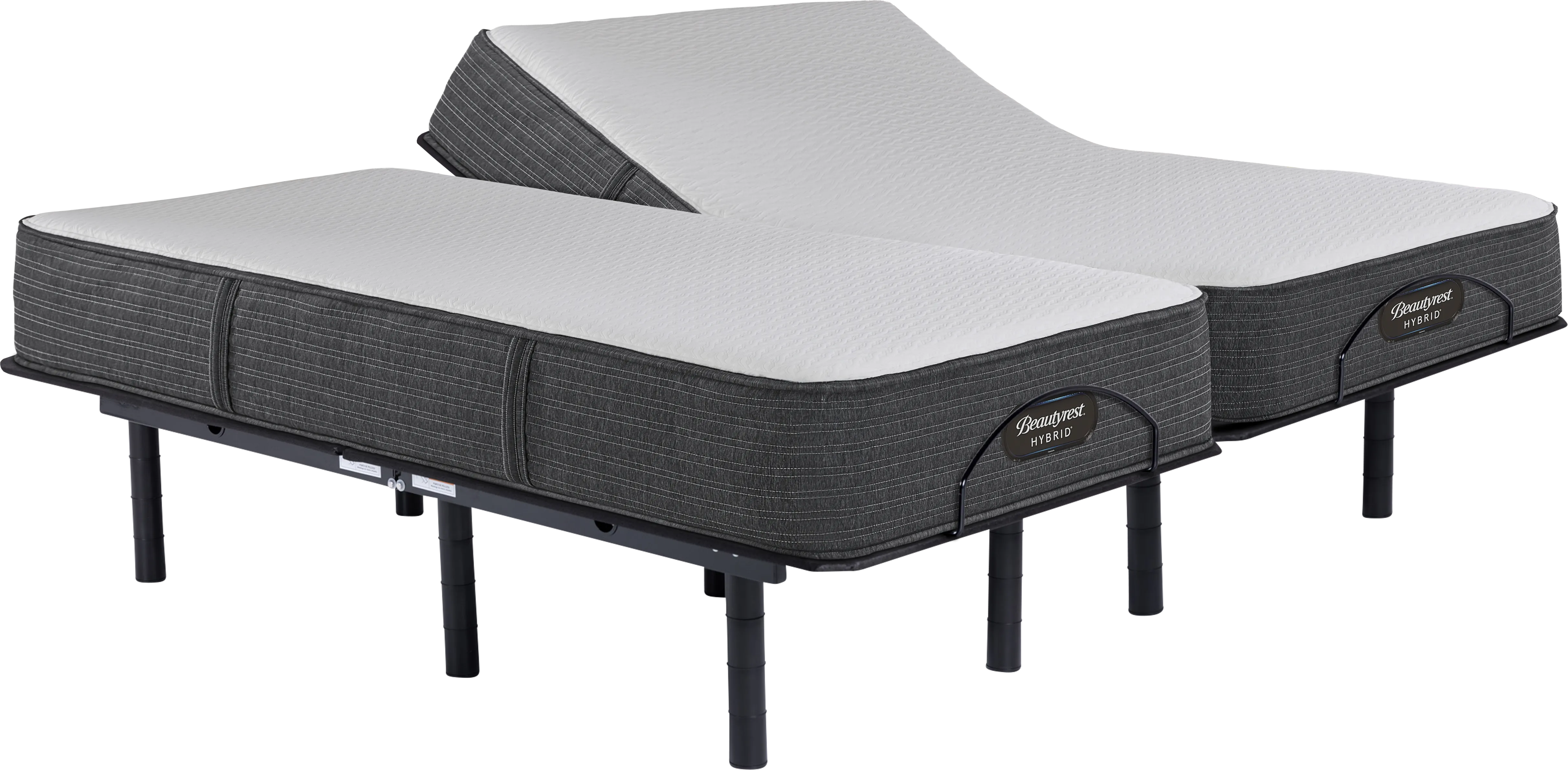 Beautyrest Select Broad Peak Medium Hybrid Split King Mattress Set with Head Up Only Base - Thumbnail - Image 1