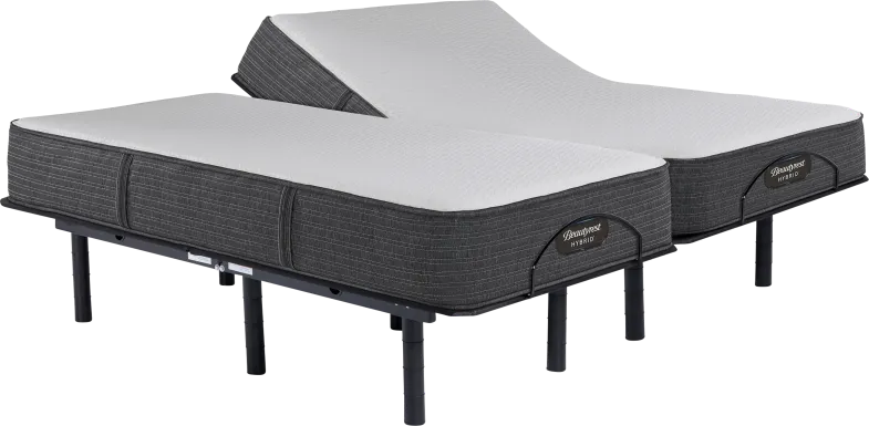 Beautyrest Select Broad Peak Medium Hybrid Split King Mattress Set with Head Up Only Base