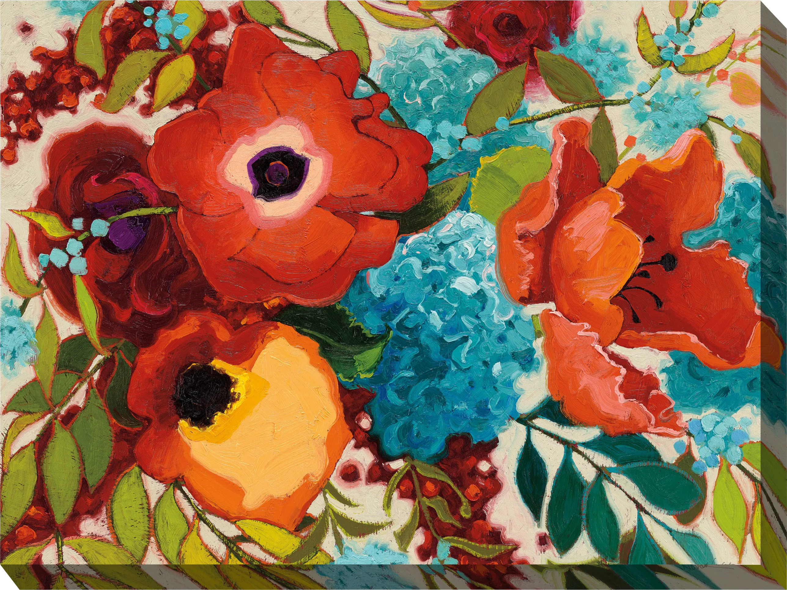 Bouquet Red Indoor/Outdoor Wall Art - Thumbnail - Image 1