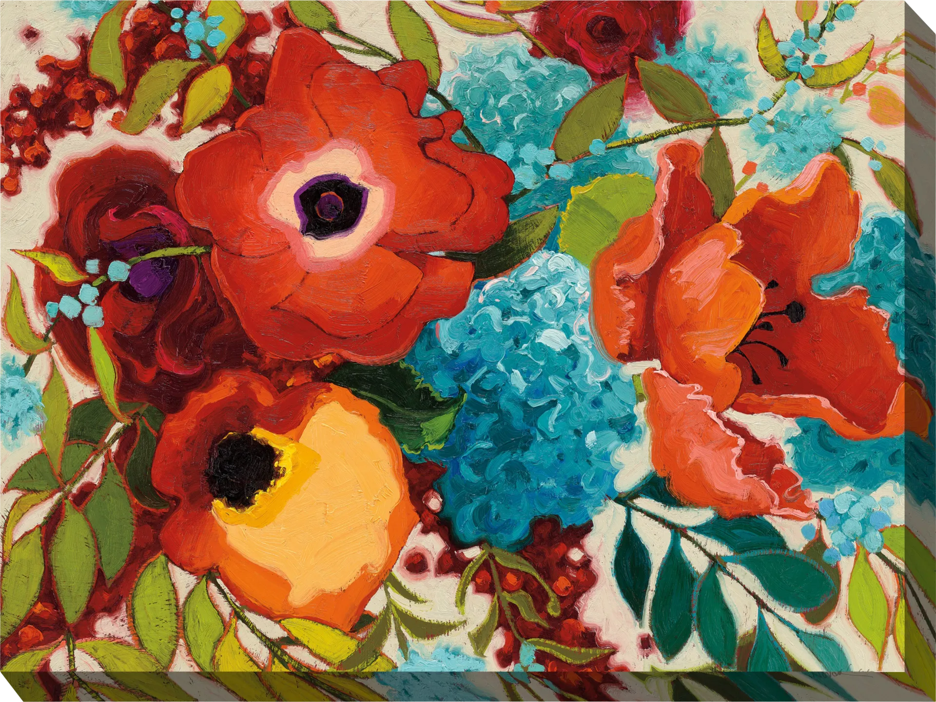 Bouquet Red Indoor/Outdoor Wall Art - Image 1