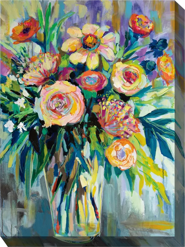 Flower Vase Green Indoor/Outdoor Wall Art