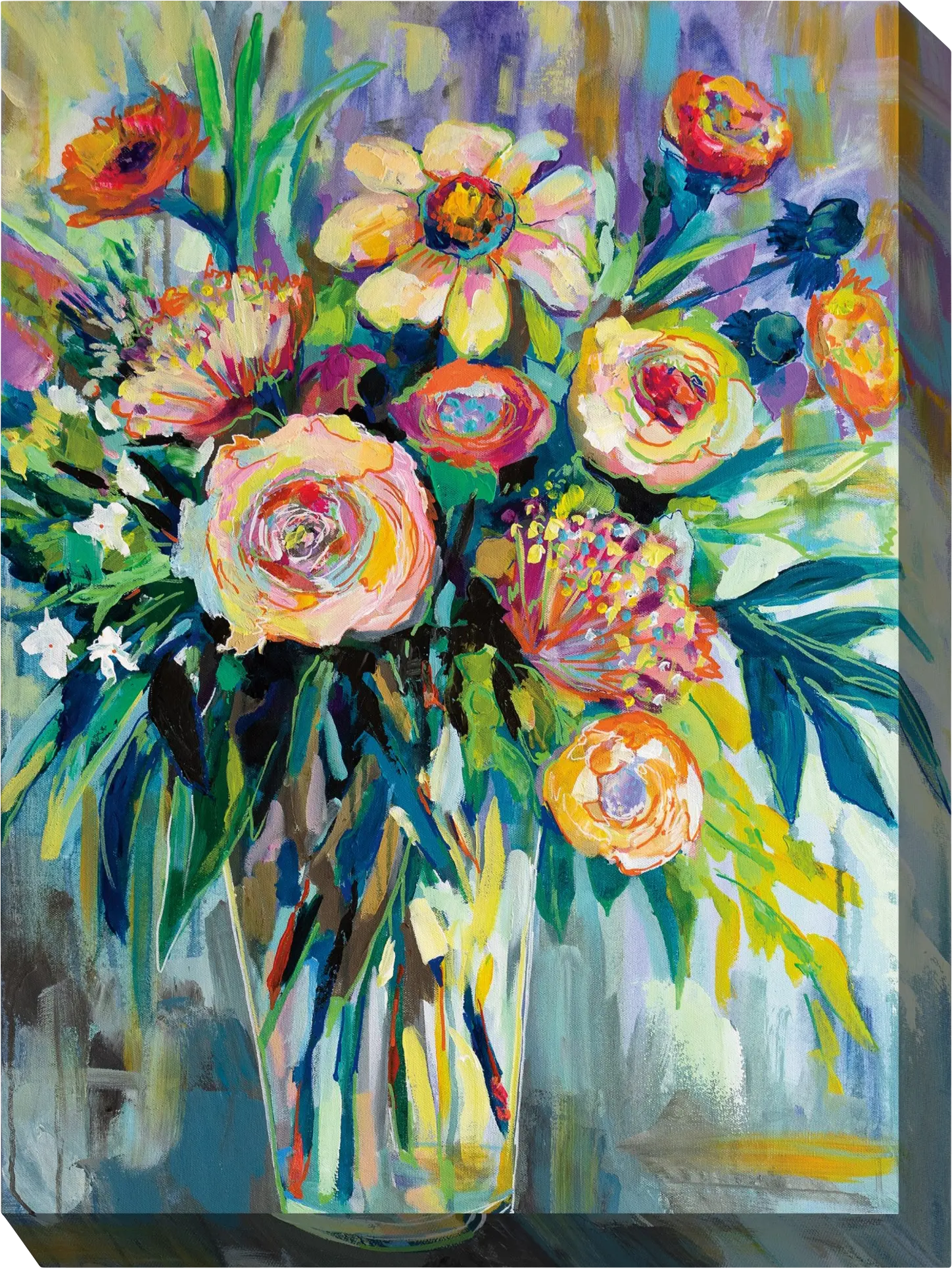 Flower Vase Green Indoor/Outdoor Wall Art