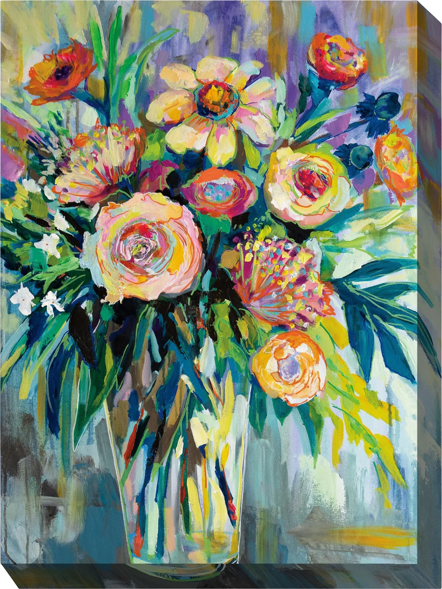 Flower Vase Green Indoor/Outdoor Wall Art - Image 1