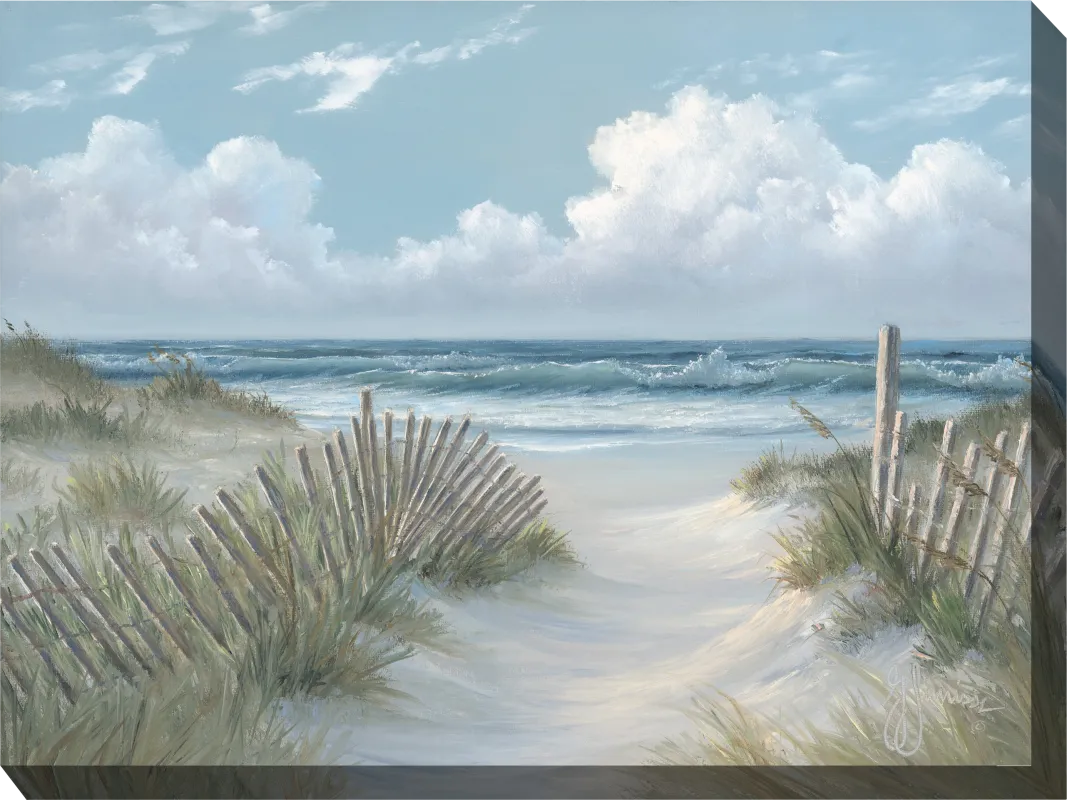 Beach Path Blue Indoor/Outdoor Wall Art