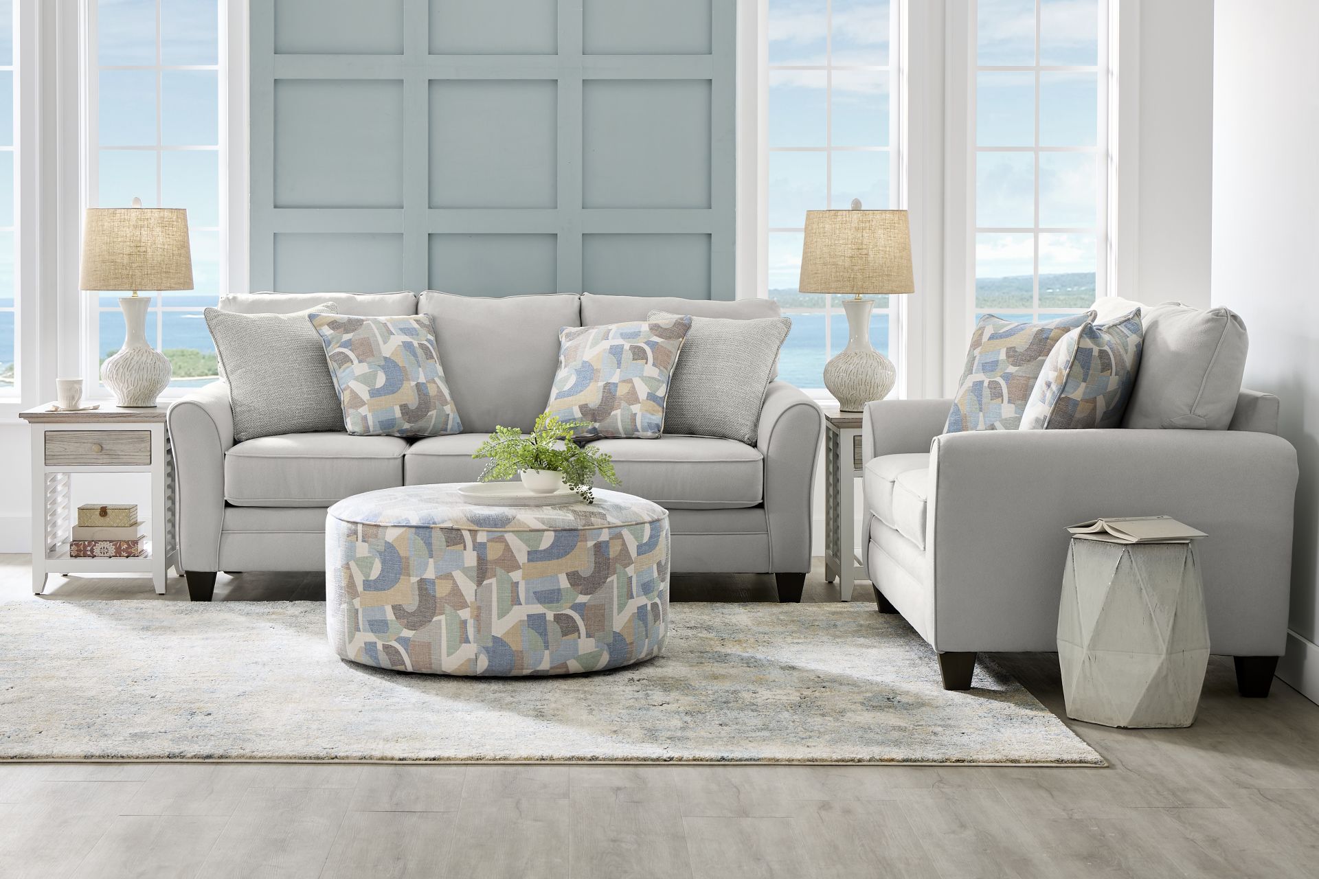 Coralville Gray 7 Pc Living Room - Image 1