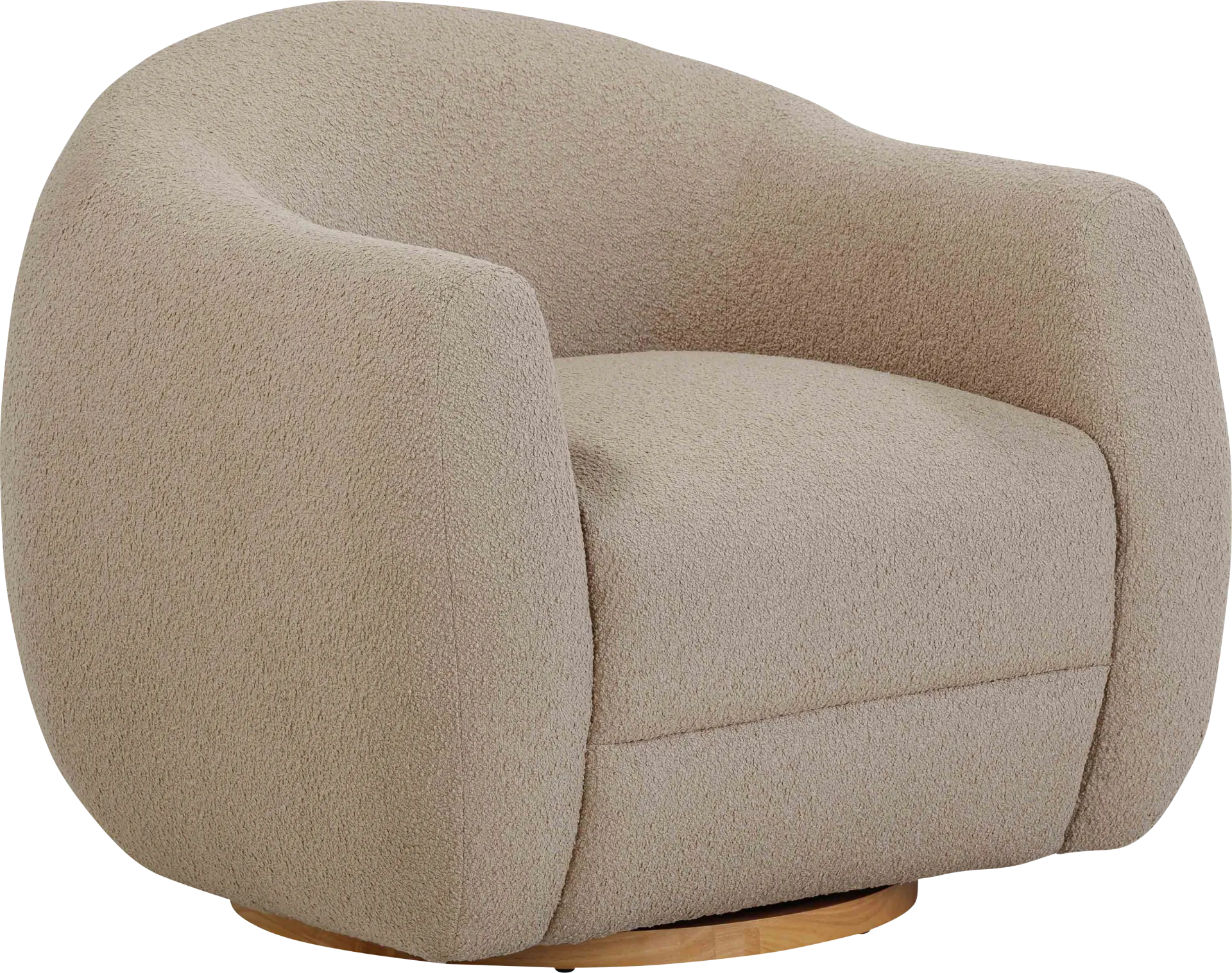 Cazneau Light Brown Swivel Accent Chair - Image 1