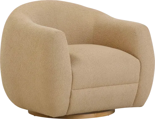 Cazneau Honey Swivel Accent Chair