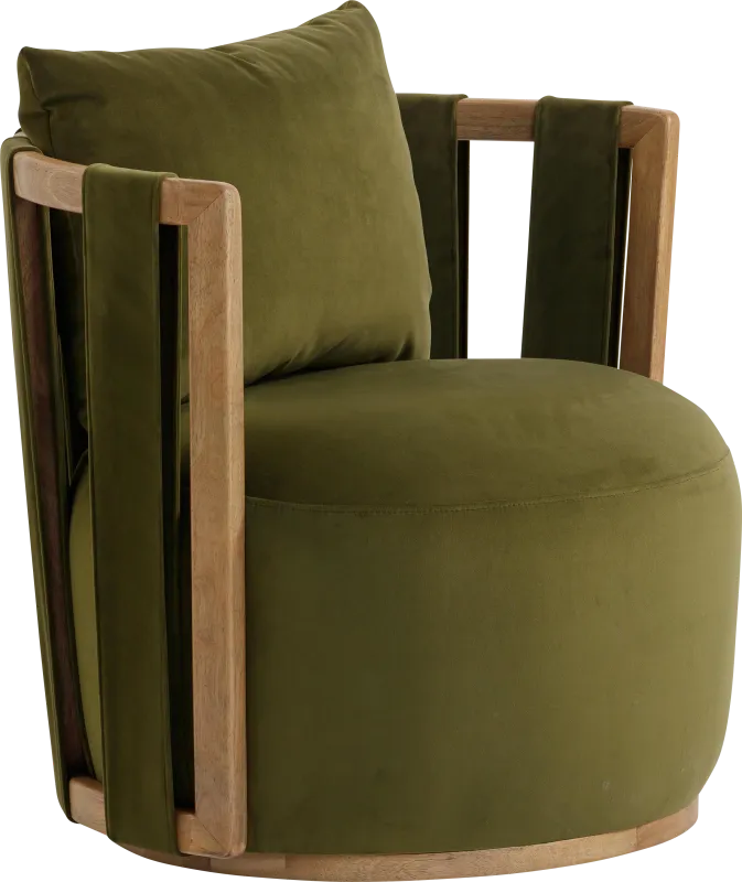 Chesterna Green Swivel Accent Chair