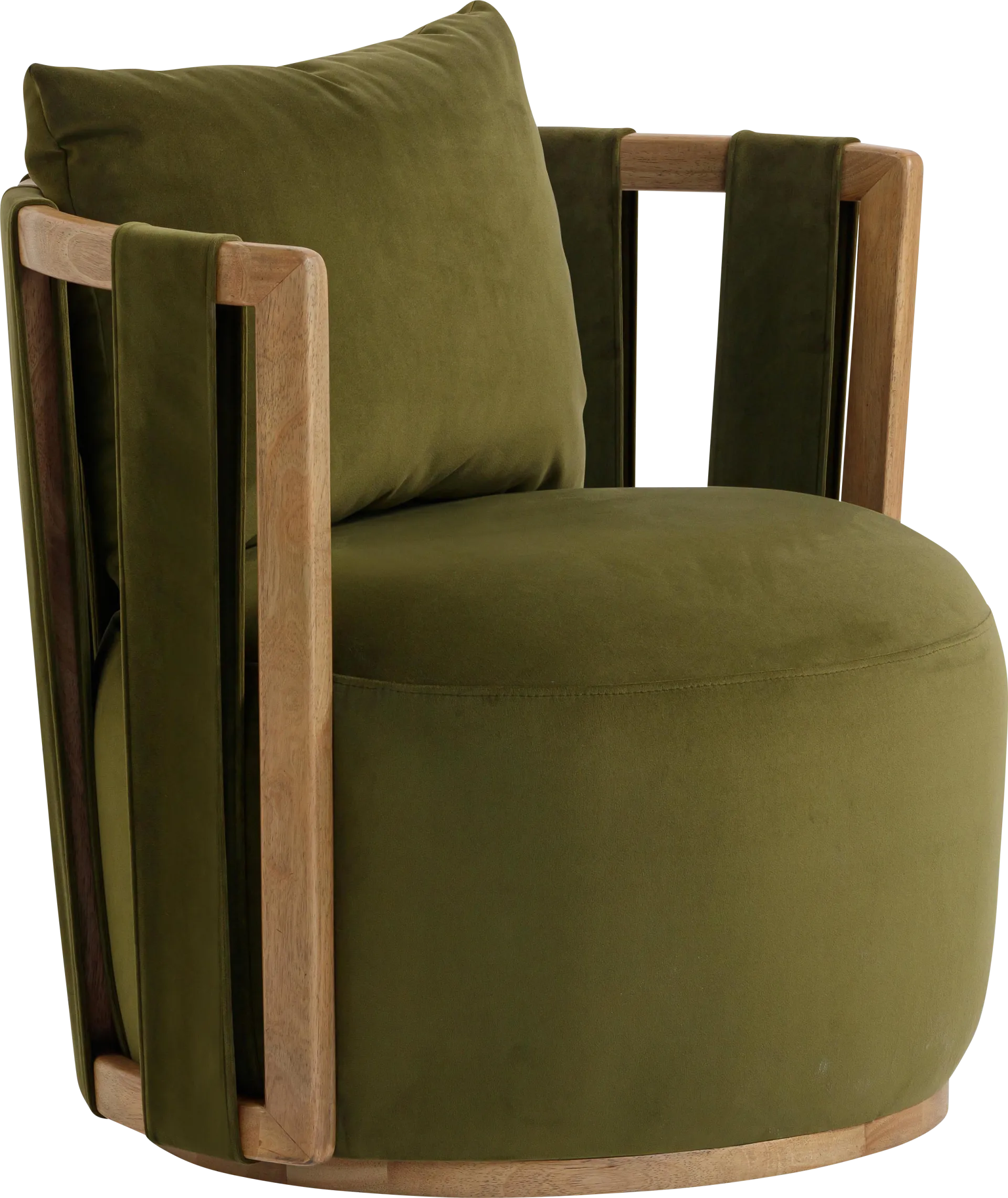 Chesterna Green Swivel Accent Chair - Image 1
