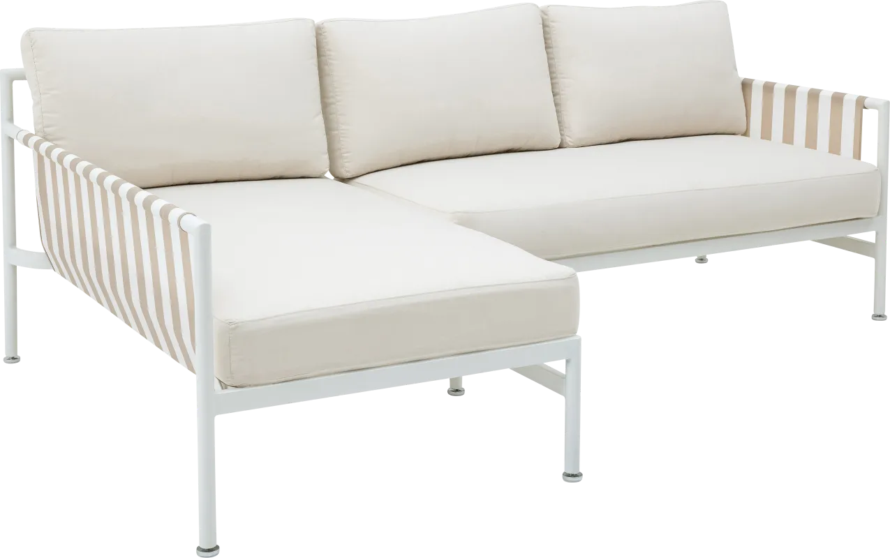 Outdoor Arboleda Cream 2 Pc Left Arm Chaise Sectional