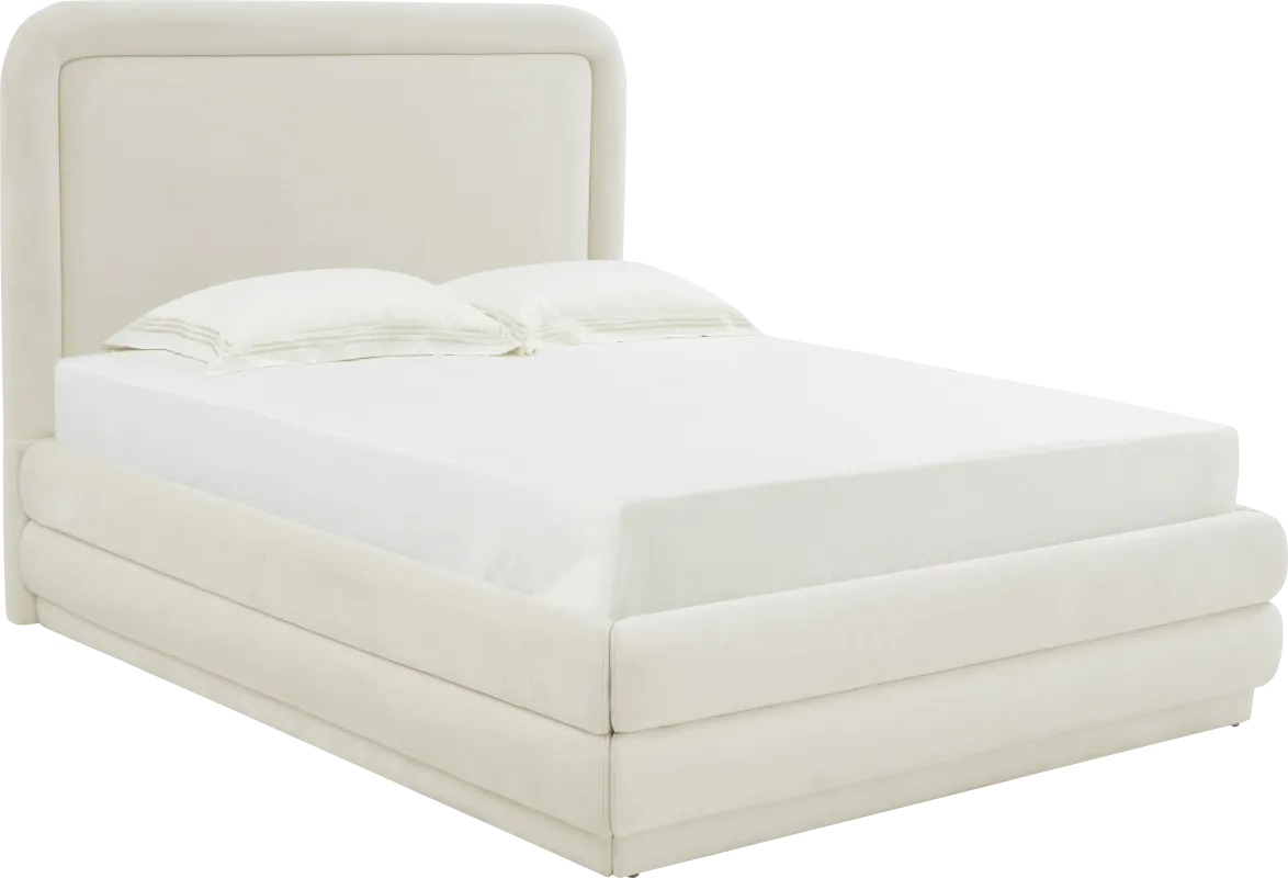 Angelwing Cream Queen Bed