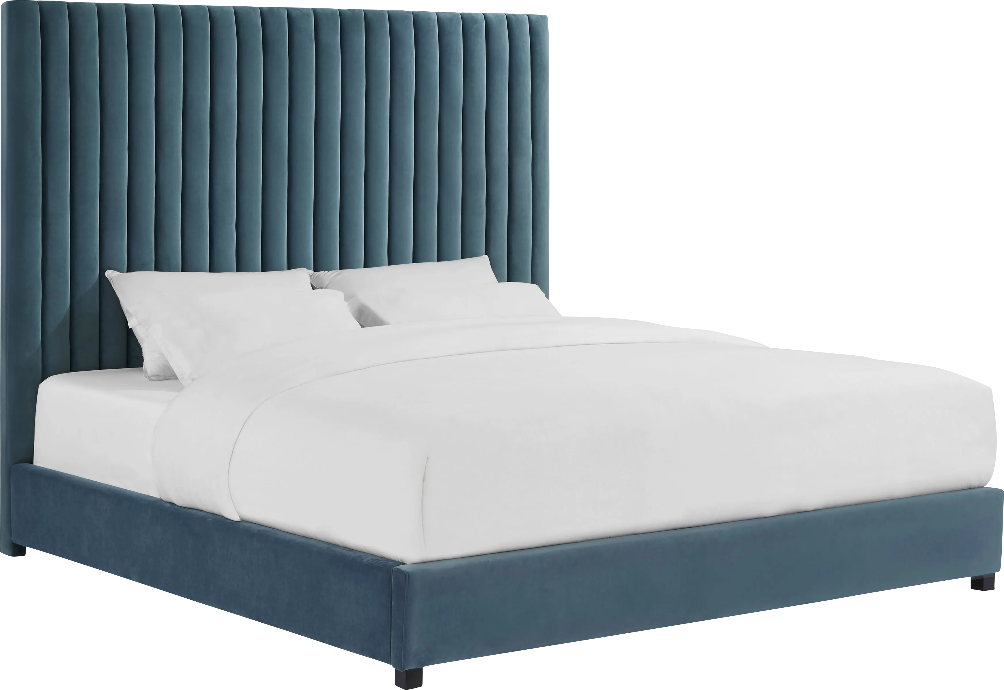 Beechbank Blue Queen Bed - Thumbnail - Image 1