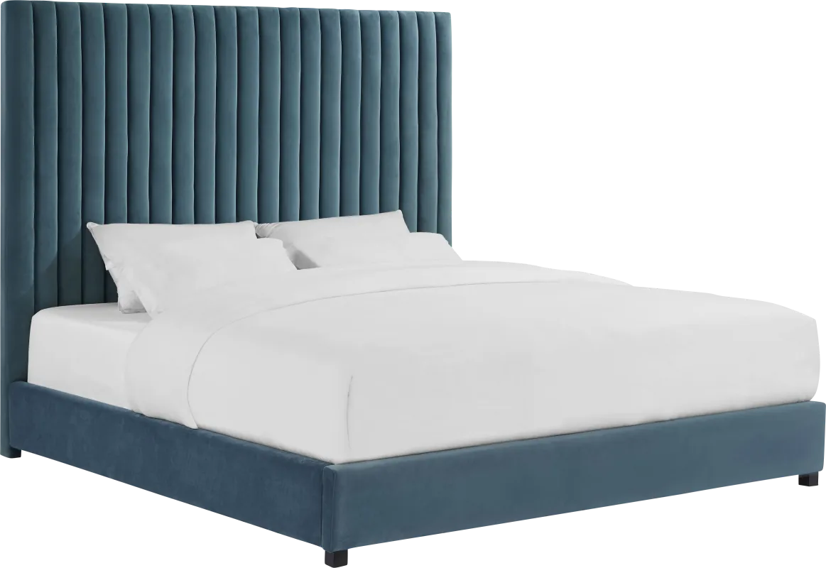 Beechbank Blue King Bed