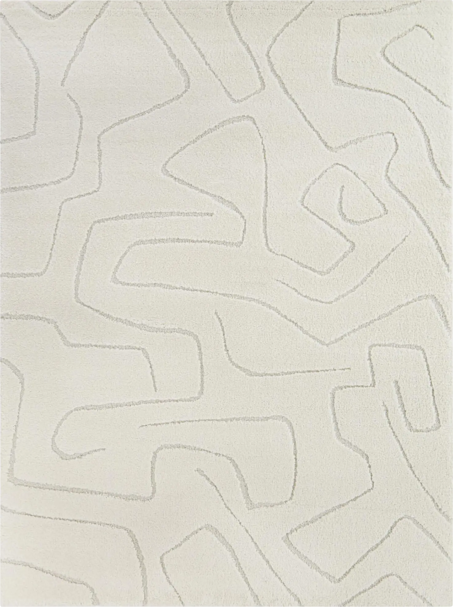 Coile Cream 5'3 x 7' Area Rug
