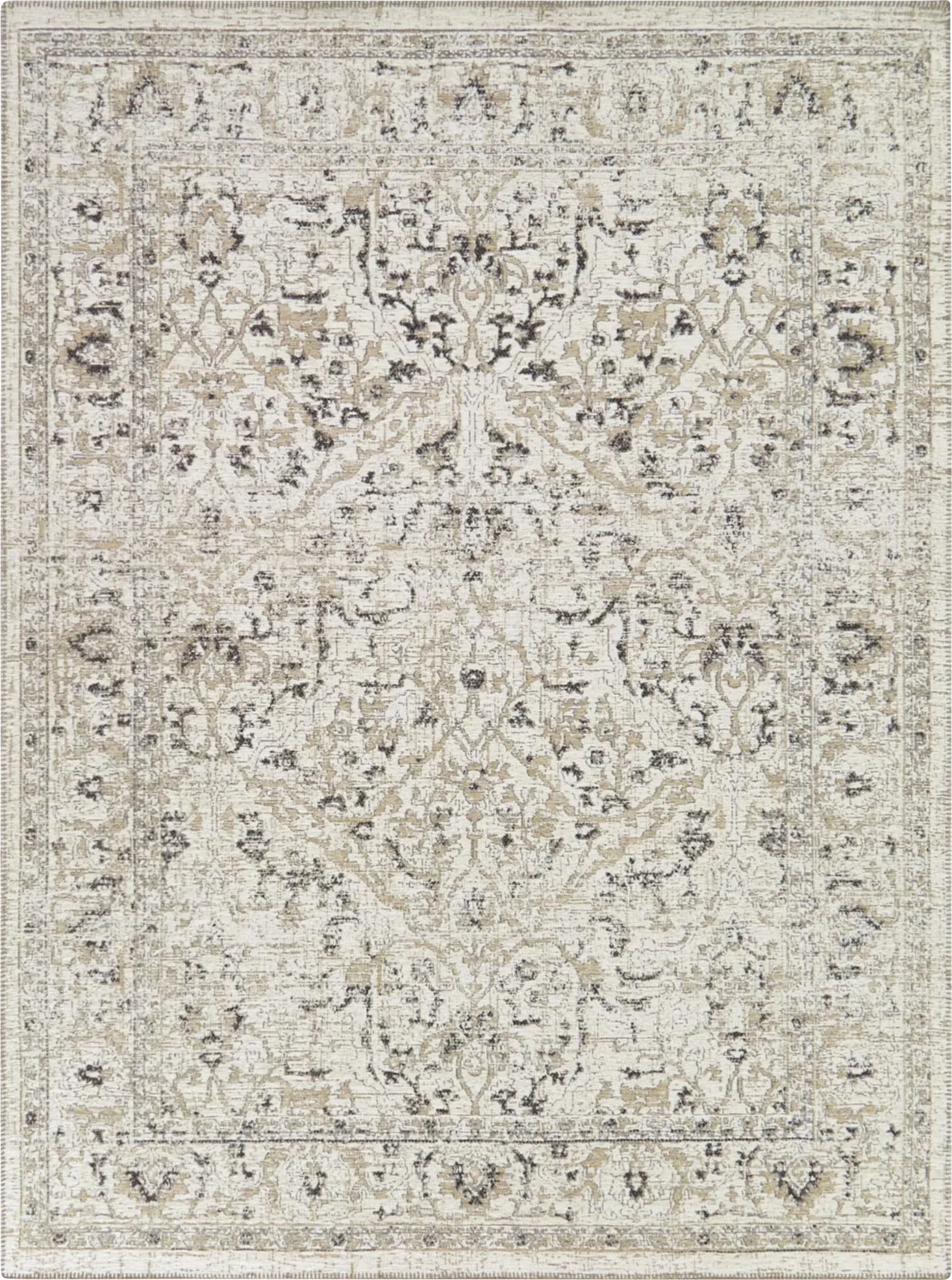 Tukmee Cream 7'10 x 10' Area Rug - Image 1