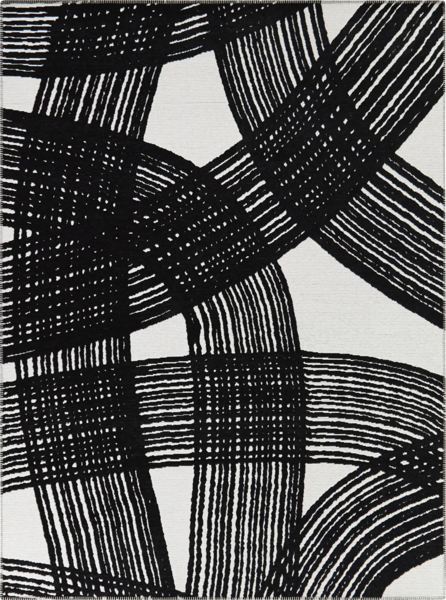 Yanys Black 5'3 x 7' Area Rug - Thumbnail - Image 1