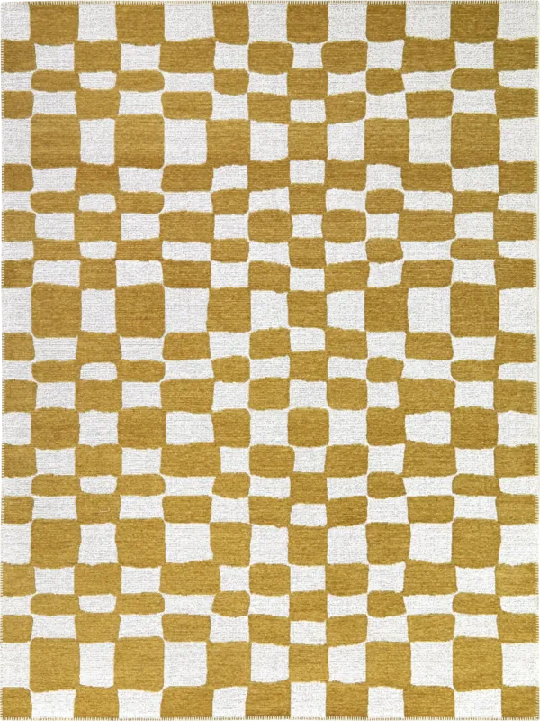 Dianyle Yellow 5'3 x 7' Area Rug