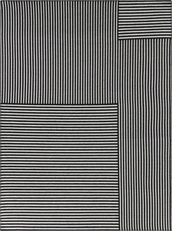 Iomeina Black 5'3 x 7' Area Rug