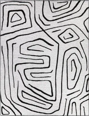 Steledon White 5'3 x 7' Area Rug