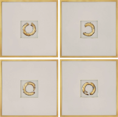 Fredrich Gold Artwork, Set of 4