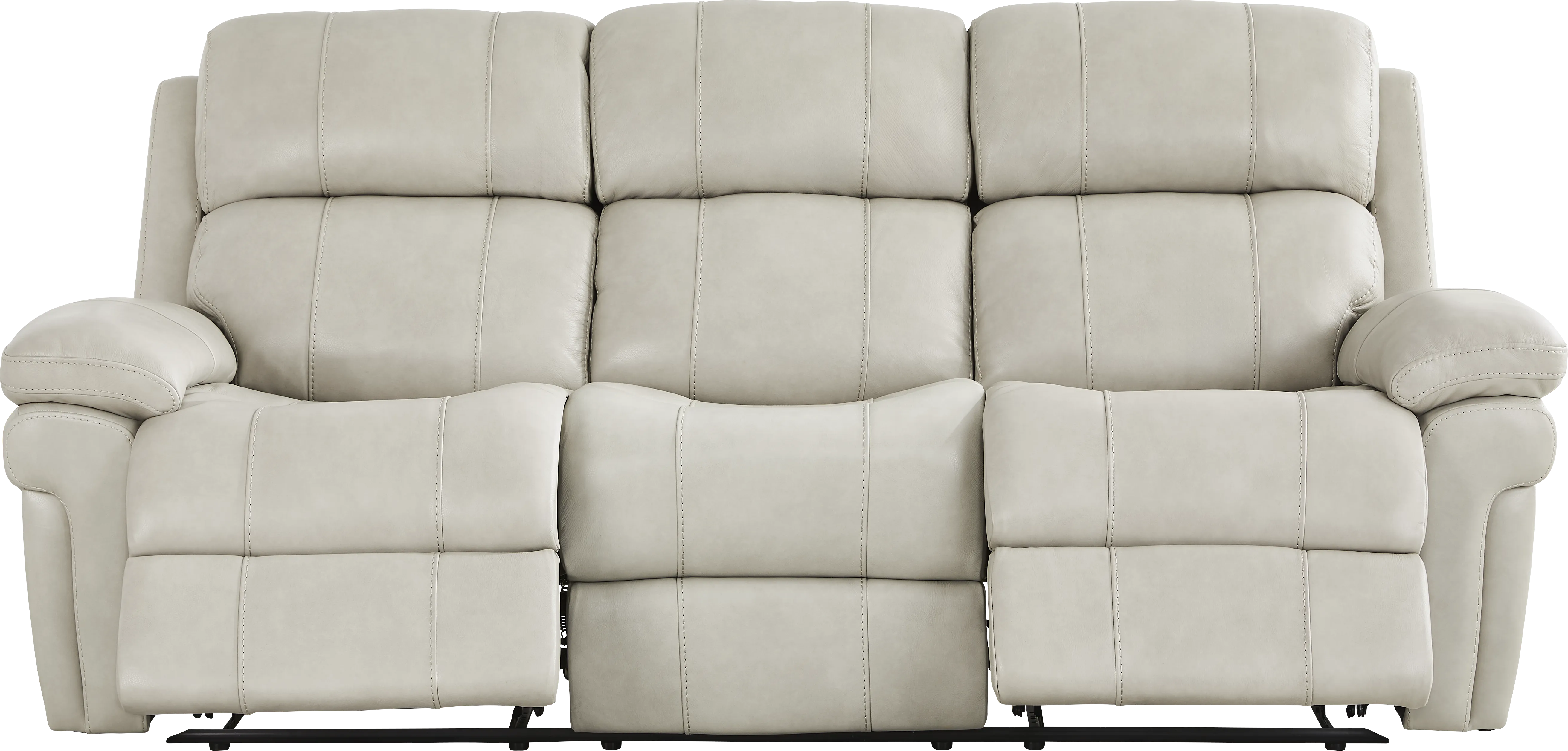 Trevino Lane Gray Leather 7 Pc Dual Power Reclining Living Room with Reclining Sofa - Thumbnail - Image 6