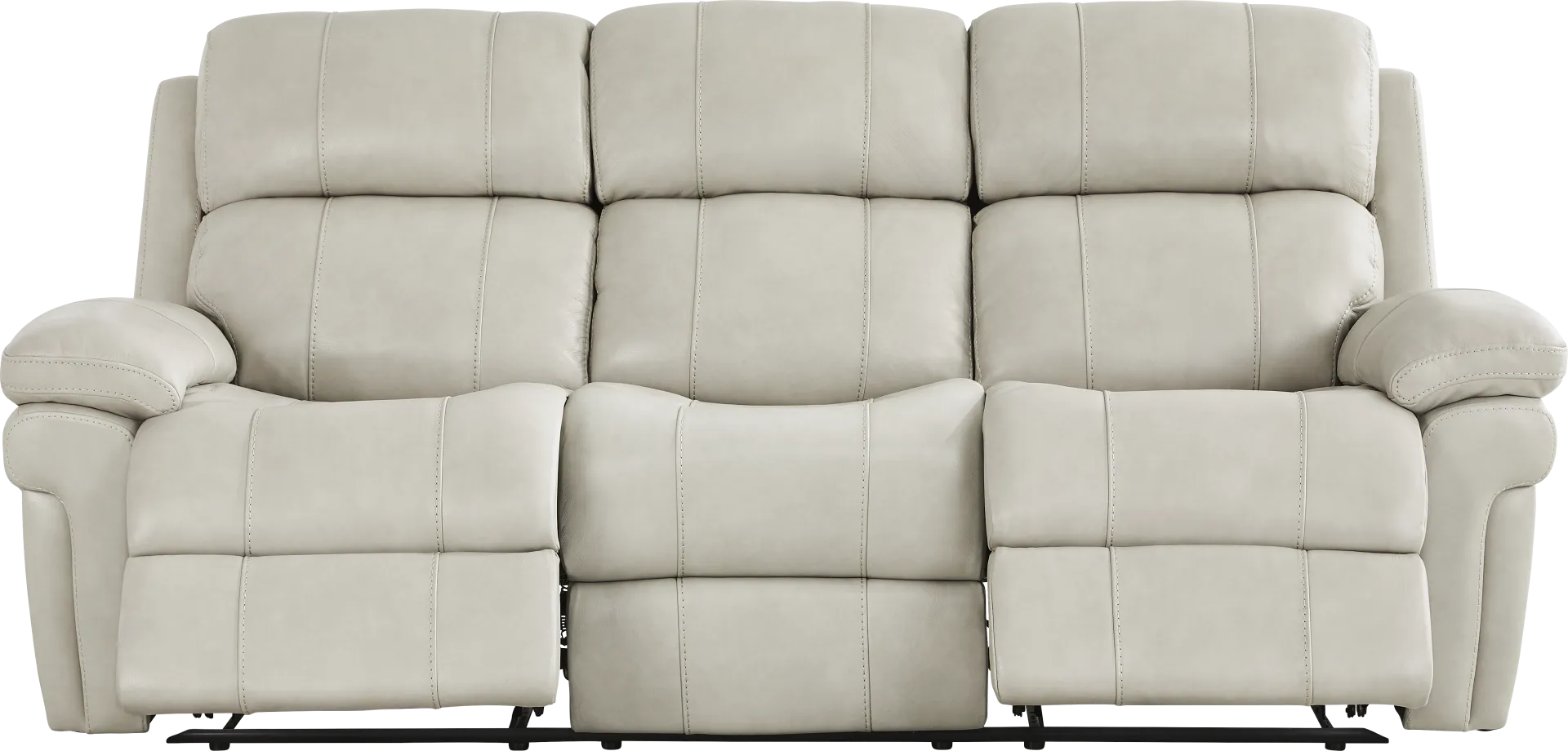 Trevino Lane Gray Leather 7 Pc Dual Power Reclining Living Room with Reclining Sofa - Image 6
