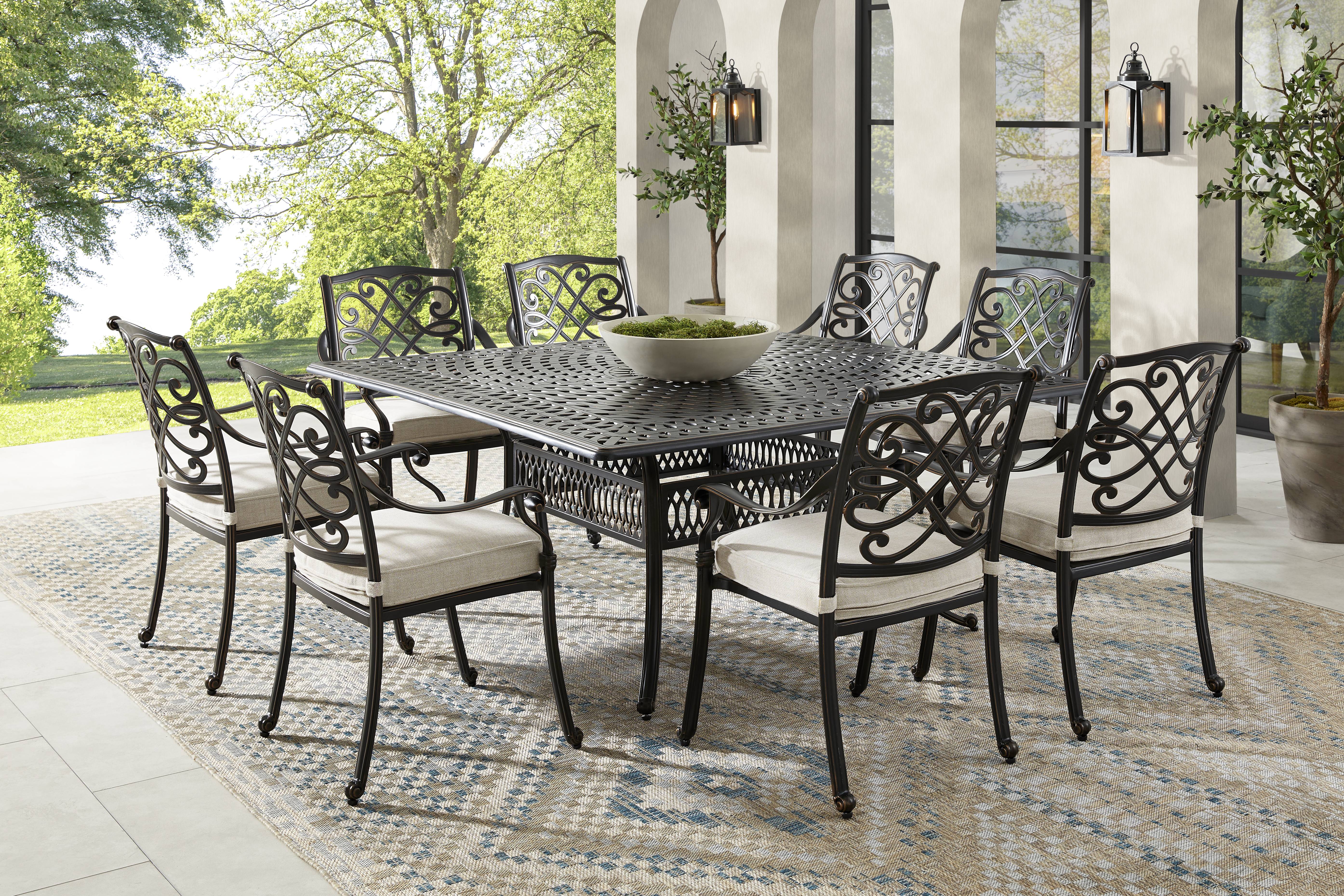 Carina Bronze Square Outdoor Dining Table - Thumbnail - Image 2
