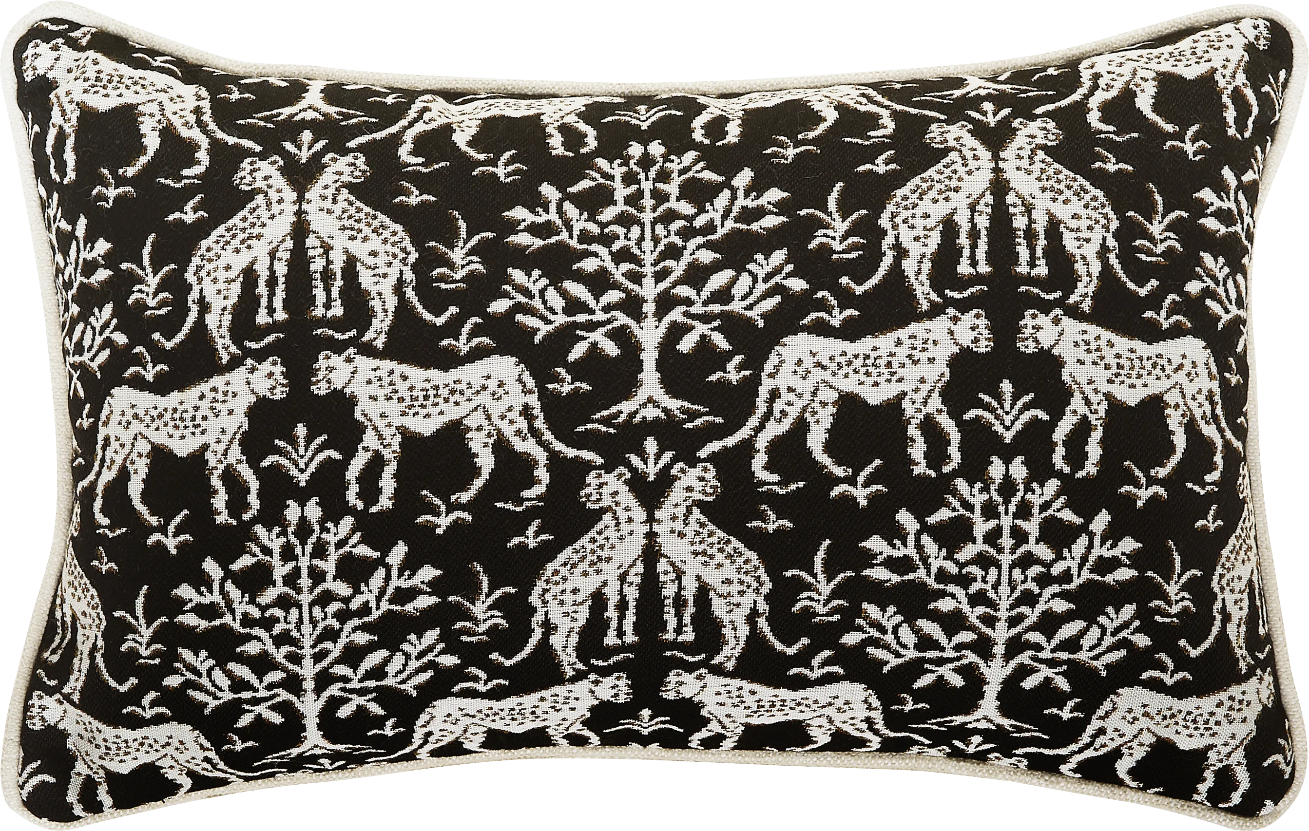 Jaipur Frame II Onyx Indoor/Outdoor Kidney Pillow - Thumbnail - Image 1