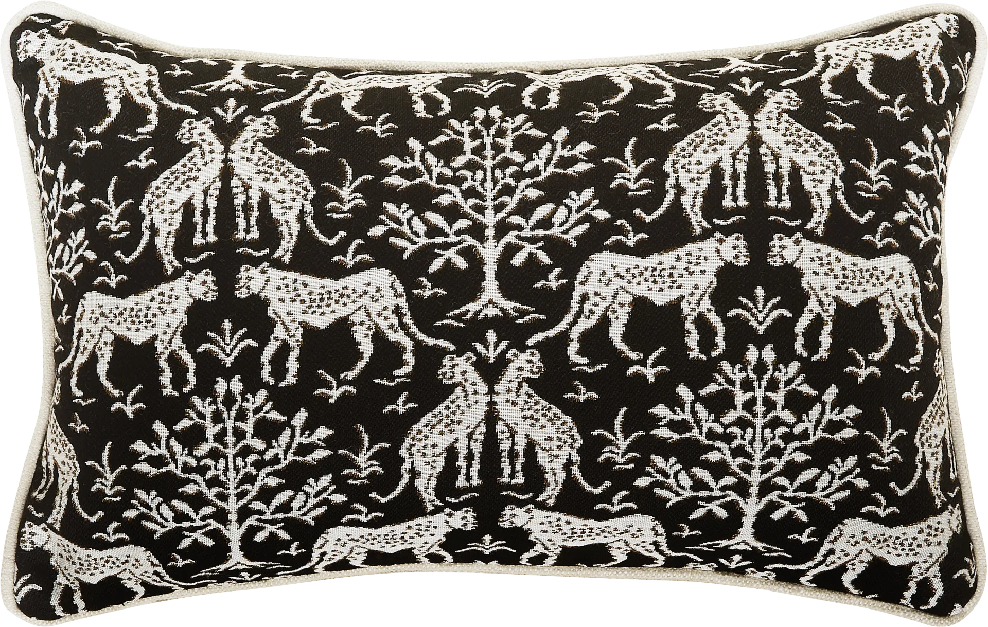Jaipur Frame II Onyx Indoor/Outdoor Kidney Pillow - Image 1