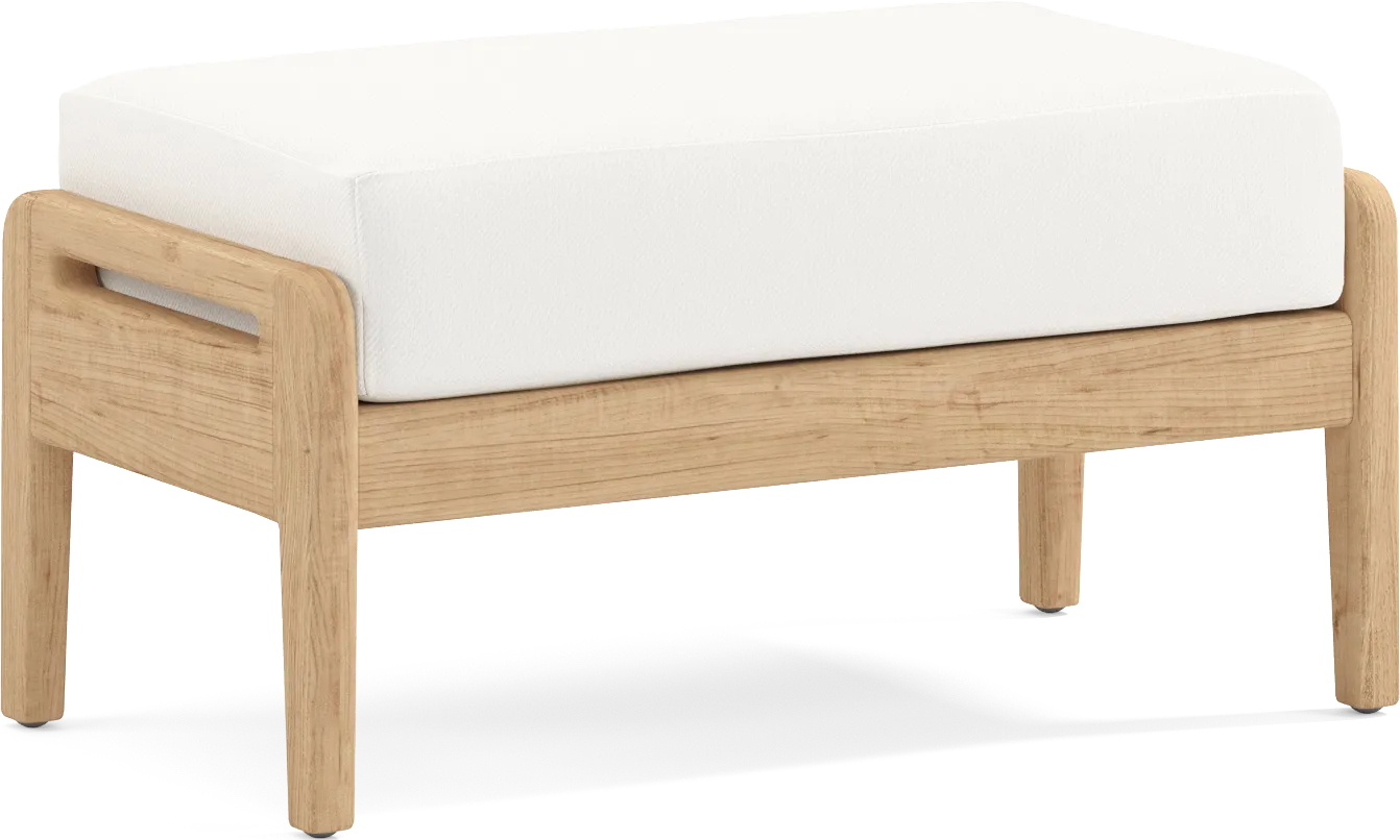 Riva Blonde 6 Pc Outdoor Loveseat Seating Set with White Cushions - Thumbnail - Image 9