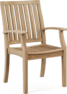 slat back arm chair