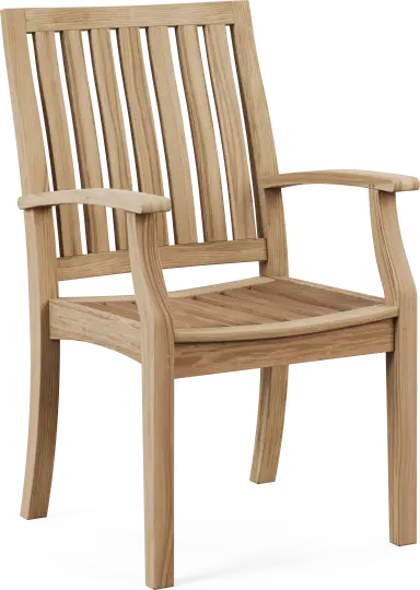 slat back arm chair