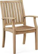 slat back arm chair