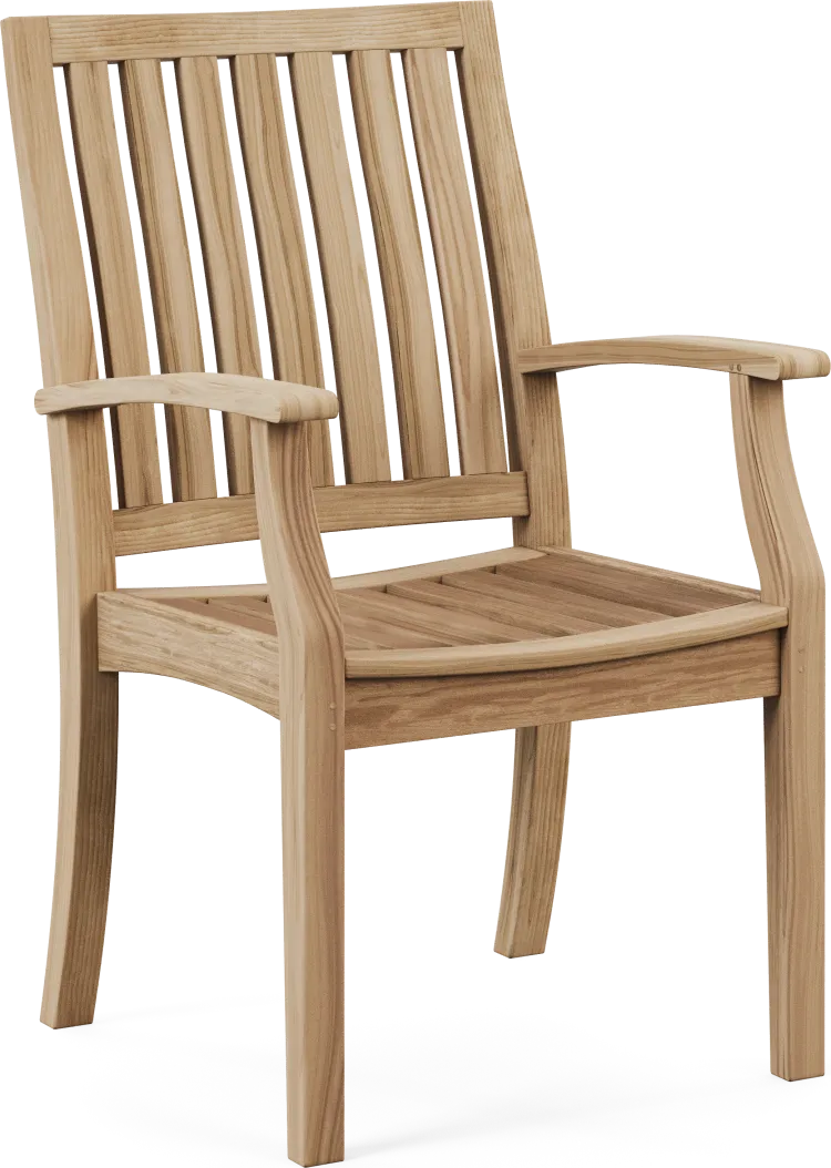 slat back arm chair