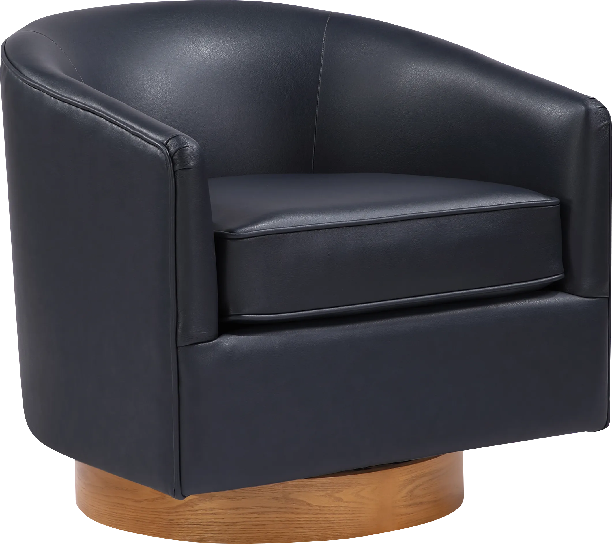Petio Dark Blue Swivel Accent Chair - Thumbnail - Image 1