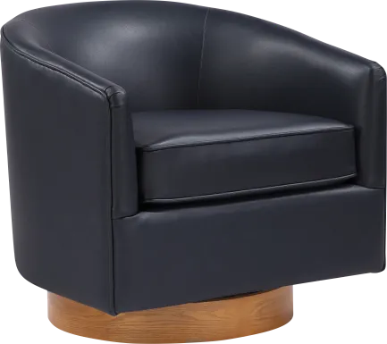 Petio Dark Blue Swivel Accent Chair