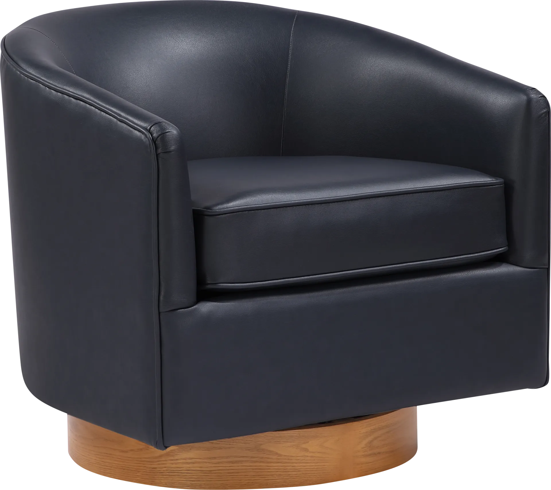 Petio Dark Blue Swivel Accent Chair - Image 1