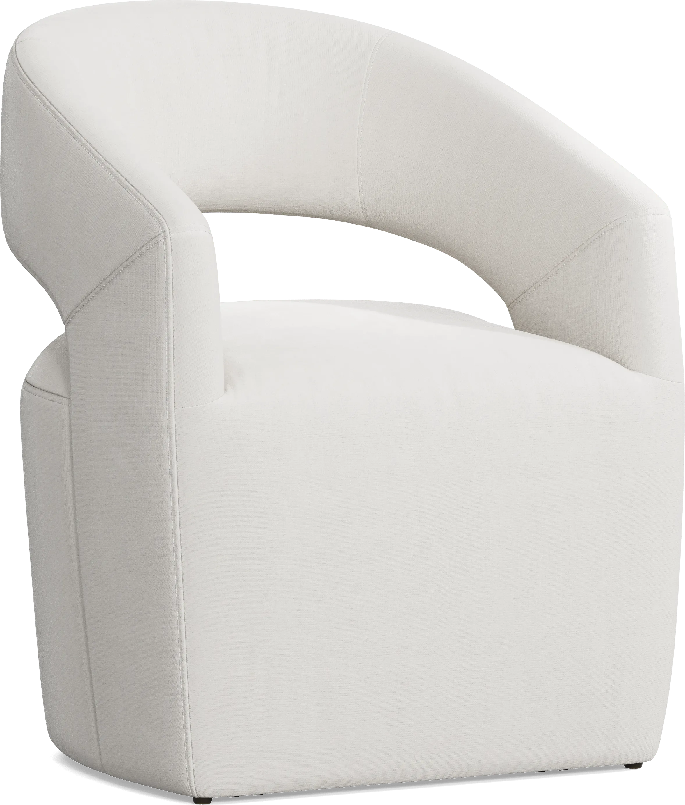 Kendall Black 5 Pc 59" Round Dining Room with White Cascade Park Arm Chairs - Thumbnail - Image 4