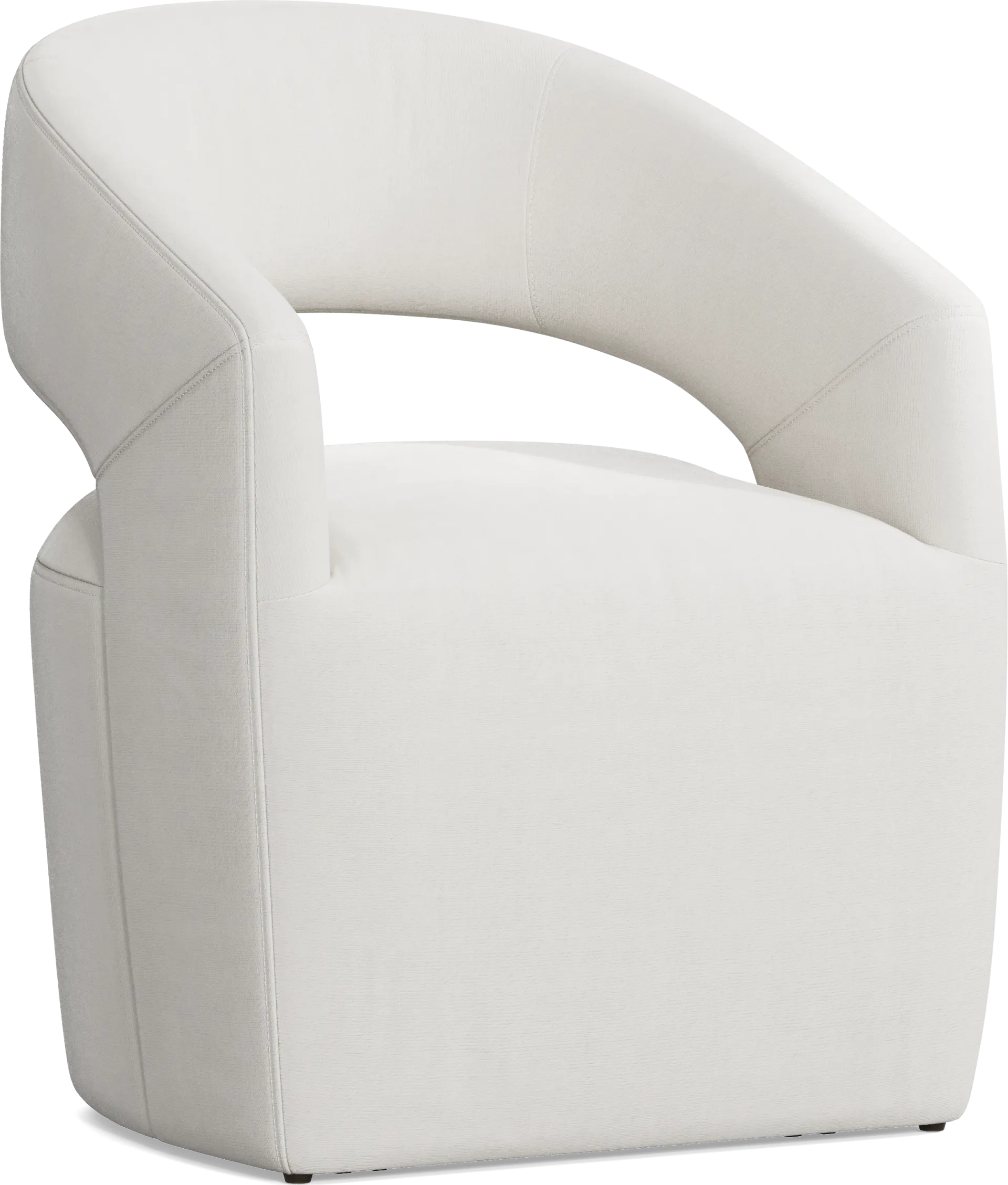 Kendall Black 5 Pc 59" Round Dining Room with White Cascade Park Arm Chairs - Image 4