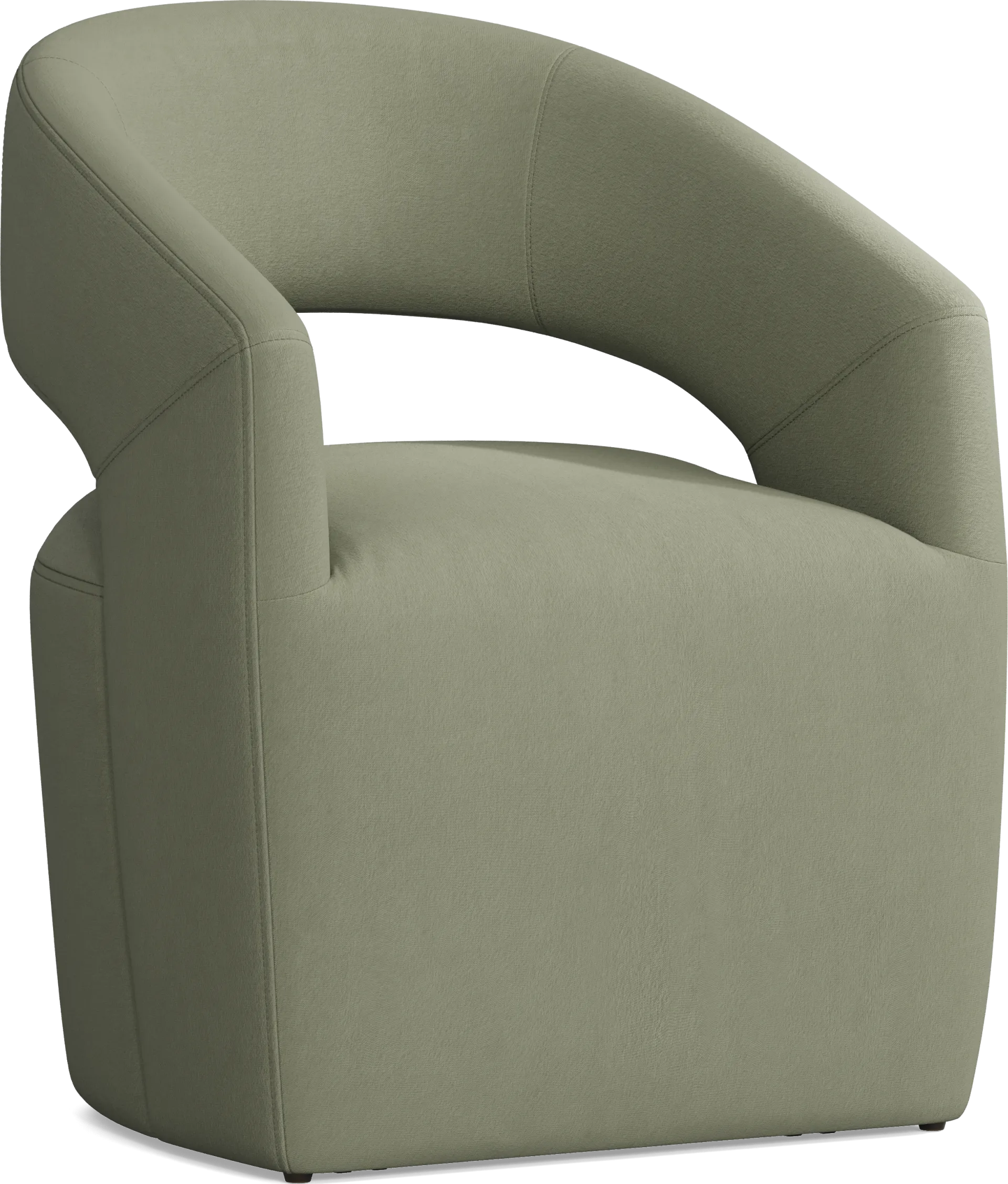 Kendall Black 5 Pc 48" Round Dining Room with Sage Cascade Park Arm Chairs - Image 3