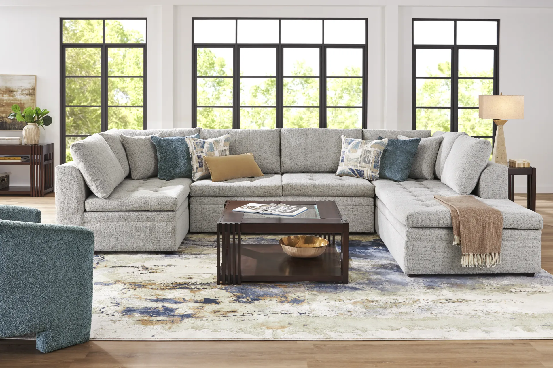 Sheridan Place Gray 3 Pc Sectional - Image 1