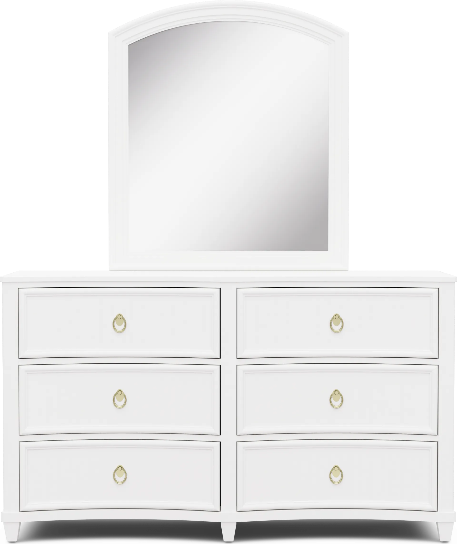 Kids Jaclyn Lane White Dresser and Mirror - Image 1