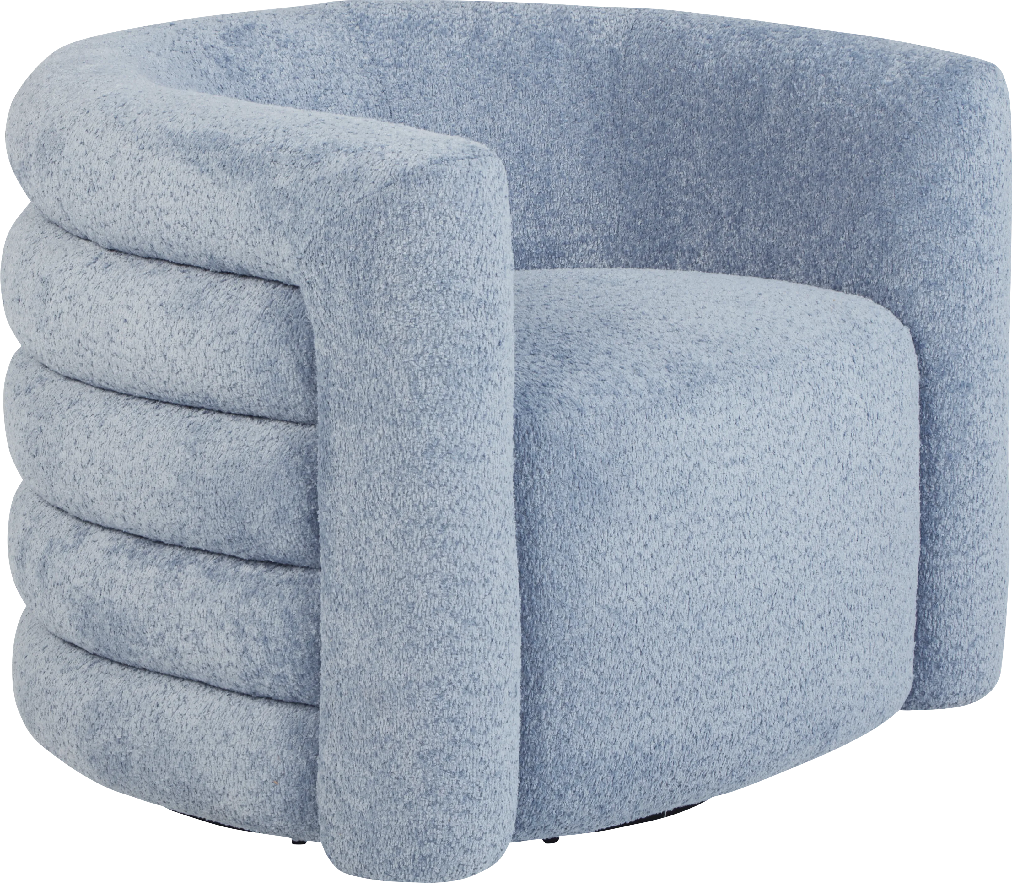 Wimbley Blue Swivel Accent Chair - Thumbnail - Image 1