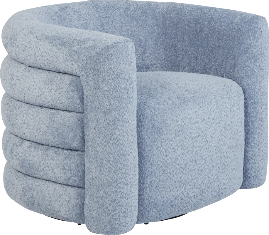 Wimbley Blue Swivel Accent Chair